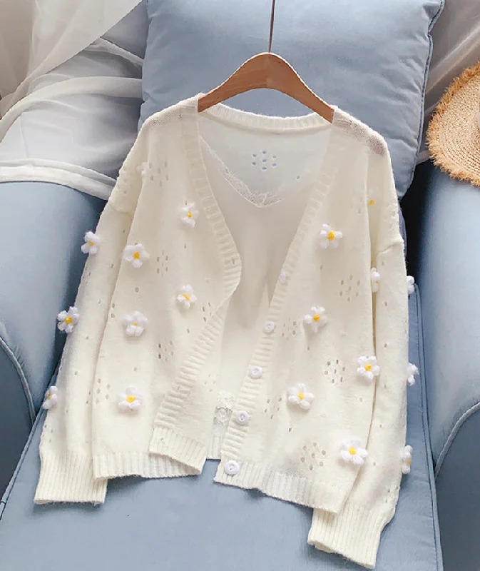 Special Discount Cute flowers sweater long sleeve sweater sweater coat spring and autumn clothing  S103