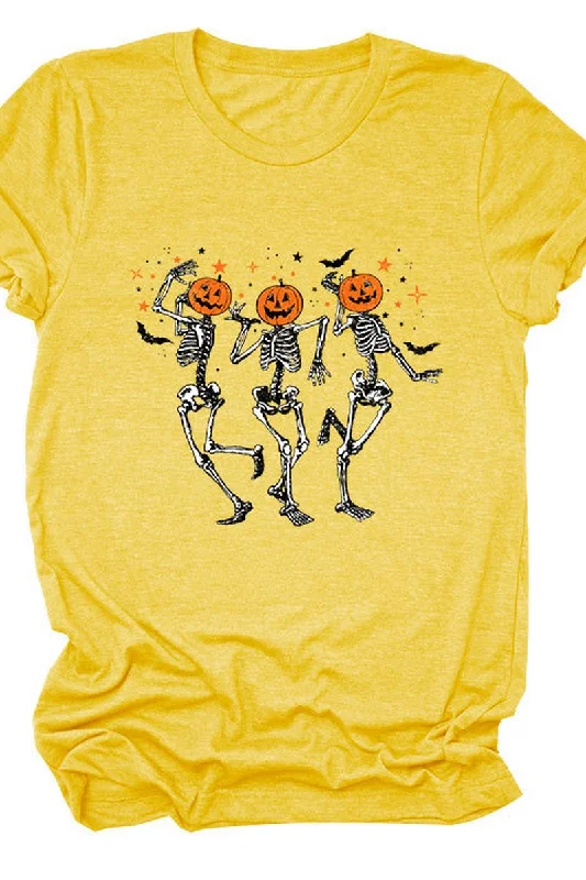 Clearance Sale SKULL PUMPKIN HALLOWEEN LOOSE TEE FOR WOMEN