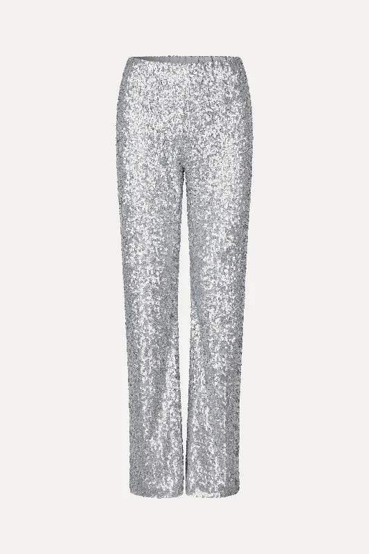 Sale Event Elasticated Straight Long Pants - Steel Grey