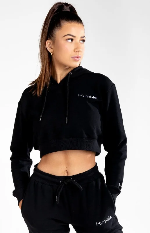 Weekend Savings Fiesta The Cropped Hoodie - Black